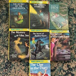 Nancy Drew Hardcover Books 1-7 Like New!